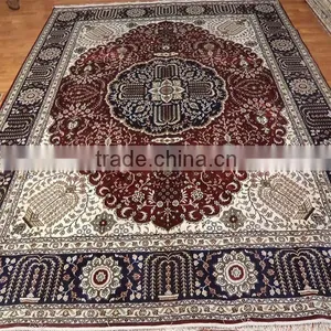 8x10 Foot Hand Knotted Turkish Tribal Cashmere Silk Carpet thumbnail-2