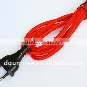 Coloured Power Cords With Braided Cover thumbnail-1