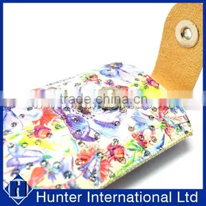 Printed Bling Butterfly Slide in Pouch For Galaxy I9600 thumbnail-3