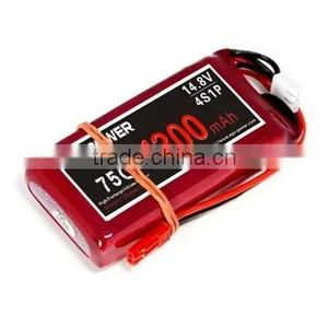4s 14.8v 1300mAh 75Cbattery for Racing Drone | Lipo Battery for FPV Racing Quadcopters | Tattu Nano-tech Lipoly XT60 Connector thumbnail-1