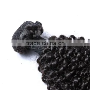 4A Grade Mongolian Afro Kinky Curly Human Hair Weave, Tight Kinky Curly Weave thumbnail-4