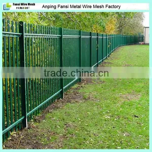RAL 6005 Green Powder Coating Palisade Security Fencing thumbnail-5