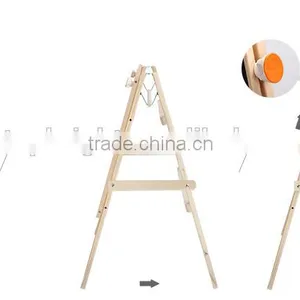 Fashion Kids Wooden Toy Tergum Chalkboard and Whiteboard Blackboard Folding Kids Erasable Magic Magnetic Drawing Board thumbnail-5