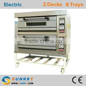 Hot Sale 2 Decks 6 Trays Electric Commercial Cake Baking Oven Used Bakery Oven thumbnail-2