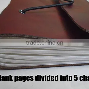 Handmade Journal Diary With 200 Blank Pages Genuine Leather Notebook thumbnail-4