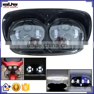 BJ-HL-018 Waterproof Ultra Bright Aluminum Housing Clear PC Lens Black LED Motorcycle Headlight thumbnail-1