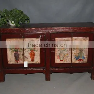 Chinese Reproduction Mongolia Hand Painted Cabinet thumbnail-1