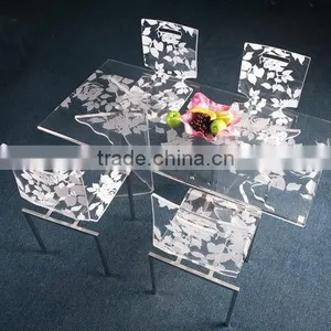 Modern Acrylic Furniture Chairs Used in Dining Room or Living Room thumbnail-1