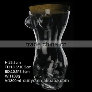 Hand Blown Sexy Lady Glass Storage Containers thumbnail-2