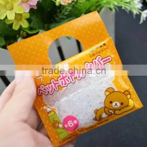 Orange Color Custom Printing Self Adhesive Bag , Cute High Quality Header Bag With Clear thumbnail-1