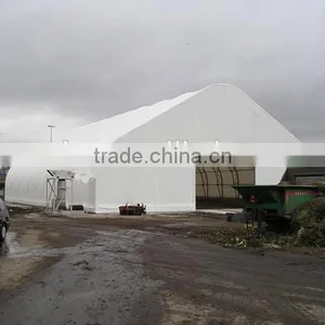 Trussed Fabric Warehouse Tent , Prefabricated Storage Shelter, Fabric Building for Storage thumbnail-2