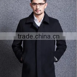 Manufacturers Selling Lapel Pure Color of New Fund of 2015 Autumn Winters is Han Edition Tide Male Cashmere Trench Coat on Sale thumbnail-3