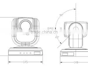 1080p Security Tracking Network IP Webcam HD 2 Megapixel Vandal Proof Ceiling PTZ High Speed Camera thumbnail-4