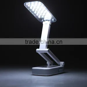 2W Rechargeable LED Table Desk Lamp Light Foldable 24LEDs Eye Protection Bedside Book Reading Lamp for Bed AC110-240V thumbnail-1