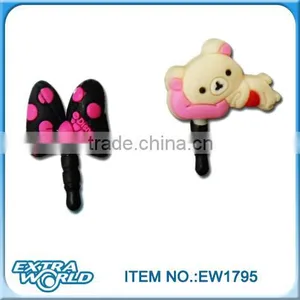 Hot Selling Mobile Phone Cute PVC Dust Plug thumbnail-1