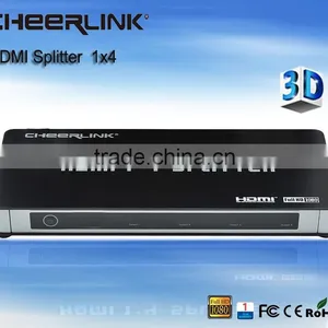 Cheerlink Full hd 1080p 1-input 4-output Hdmi Splitter 1x4 / Black-eu Plug thumbnail-1
