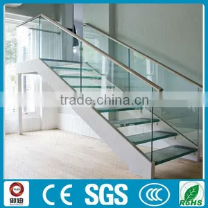 Interior Straight Tempered Glass Stair Glass Stair Prices for Sale--YUDI thumbnail-1