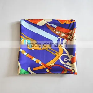 New Arrival Scarf 90*90cm Silk Screen Print Polyester Material Square Scarf thumbnail-2