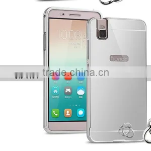 Metal Aluminum Bumper Cover Mirror Cell Phone Case For Huawei Honor 7i thumbnail-4