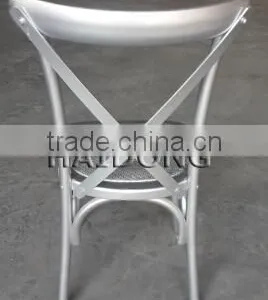 Wedding Furniture Stackable Wood Cross Back Chair thumbnail-5