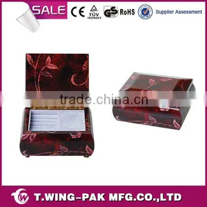Elegane Glossy Piano Finish Wood Music Jewelry Box With Heel thumbnail-1