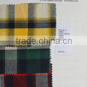 100% Cotton Check Design Fabric for Shirting Stock for Mens Shirt Fabric thumbnail-1