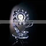 Flower Shaped Crystal Digital Clock for Wedding Gifts thumbnail-1