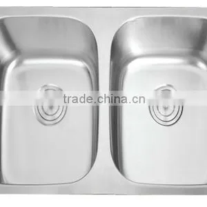 Double Equal Bowl Stainless Steel Sink Kitchen Equipment thumbnail-1