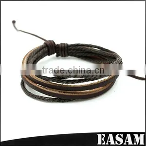 Wholesale New Design Cotton Cord Bracelet Leather Bracelet thumbnail-2