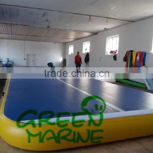Green Inflatable Brand 12m Long Gymnastics Air Tumble Track thumbnail-2