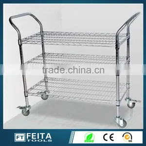 Pcb Storage Cart /stainless Steel ESD Hand Trolley With 4 Wheels thumbnail-6