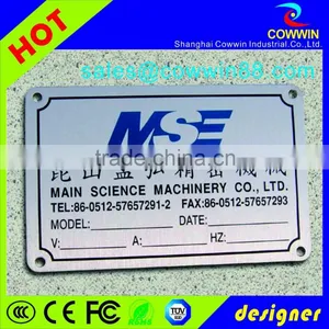 Wholesale Black Printed Steel Name Plate With Serial Number thumbnail-3