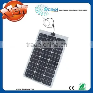 60w 12v Semi-Flexible Panels With Aluminum Backing for Flat to Gently Curved Surfaces thumbnail-1