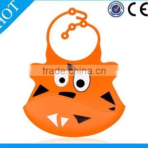 Wholesale Cute Food Grade Waterproof Silicone Baby Bib,Promotional Silicone Baby Bib Factory thumbnail-4