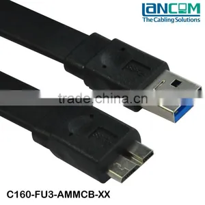 Hot Selling High Quality Flat USB 3.0 CABLE AM / Micro B thumbnail-1