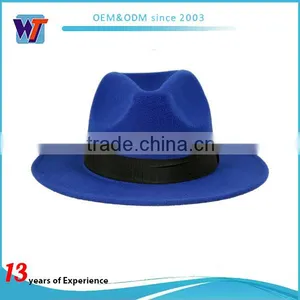 China Promotional High Quality Men's Fedora Hat Custom Logo Band thumbnail-6