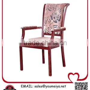 Hotel Furniture Armrest Wood Imitation Chair Antique Dining Chair for Sale thumbnail-3