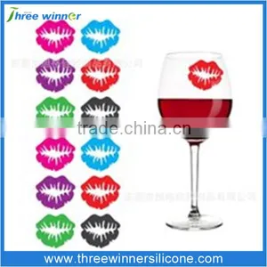 Suction Cup Wine Glass Marker Silicone Promotional Wine Markers thumbnail-1