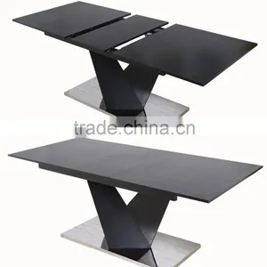 Modern Home Furniture MDF Extension Dining Table Wooden Table thumbnail-6
