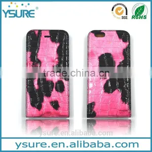 Pink Crocodile Pattern Top Grade Flip Wallet Leather Phone Case For ZTE Grand X Max+ With Plaid Pattern Lining thumbnail-1