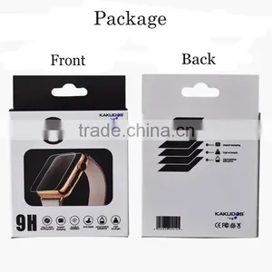 Wholesale 0.33mm 2.5 Round Edge Full Coverage Black Side Glass Screen Protector for Apple Watch 3.8mm / 42mm thumbnail-5