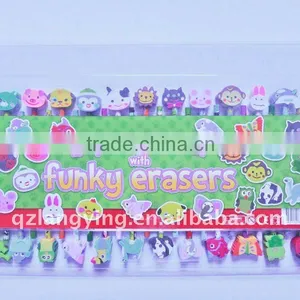 Funky Pencil Eraser Set thumbnail-1