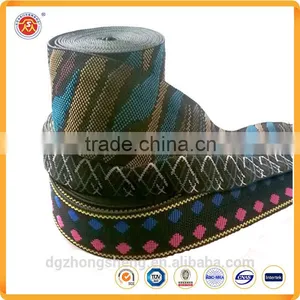 2016 Popular Custom Flat Woven Ribbon Jacquard Embroidered Webbings for Garment Accessories thumbnail-2
