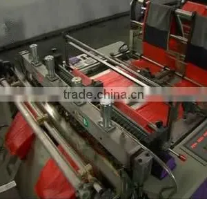 High Speed Plastic T-shirt Bag Making Machine DFHQ-450X2 thumbnail-5