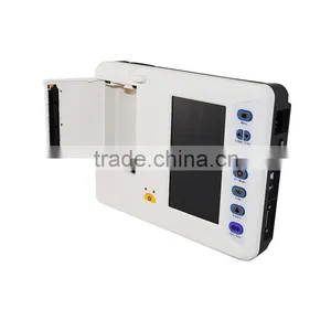 High End Model 7 Inch 6 Channel Handheld 12-lead ECG Signal Resting Electrocardiograph ECG Machine EKG-1206A SUPPLIER thumbnail-4