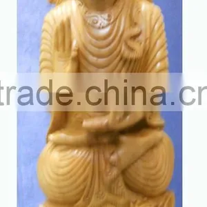God Buddha Statue Wooden Handicraft Artisan Buddhism Sculptural Decor India Gift Japan Carving Handmade China thumbnail-1