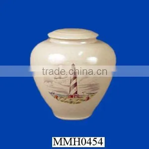 Decorative Porcelain Funeral Urn Coffin Urn thumbnail-1