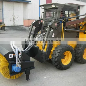 Skid Steer Loader Attachments, Snow Broom, Backhoe Loader, Wheel Loader, Bohcat Bucket, Bucket, Bobcat Attachments thumbnail-1
