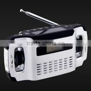 Hight Quality Low Price Crank Hand Solar Powered Radio AM/FM thumbnail-3