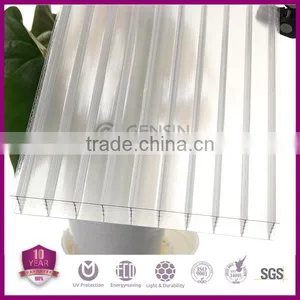 32mm Polycarbonate Sheet Hollow For Stadium Project Skylite Roofing PC Panel High Light Transmission Heat Insulation UV Coating thumbnail-3